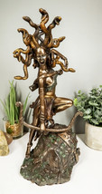 Greek Goddess Medusa Drawing Bow And Arrow Figurine Gorgon Sister Stone ... - £40.75 GBP