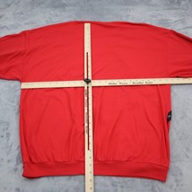 Pullover Sweatshirt Womens L Red Black Long Sleeve Crew Neck Sequin Seer... - £20.55 GBP