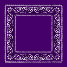 Purple Open Center Paisley BANDANA Head Face Wrap Mask Neck Scarf Cover ... - £3.16 GBP