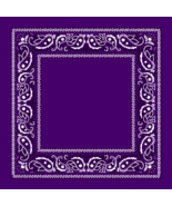 Purple Open Center Paisley BANDANA Head Face Wrap Mask Neck Scarf Cover ... - €3,42 EUR
