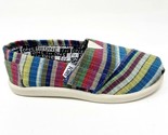 Toms Classics Multi Renato Tiny Toddler Slip On Casual Canvas Flat Shoes - $24.95