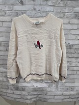 VTG Northern Reflections Parkhurst Women M Red Cardinals Winter Sweater - $40.76 CAD
