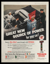 1956 Texaco Sky Chief Supercharged Petrox Vintage Print Ad - £11.41 GBP