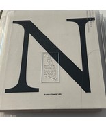 Stampin Up! 2006 Monogram N Wood Rubber Stamp 5x5 Inches - $175.34 MXN
