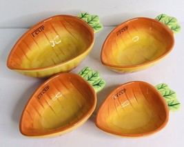 CARROT Easter Nesting Measuring Set of 4 Cups Terramoto Orange Ceramic - £13.82 GBP