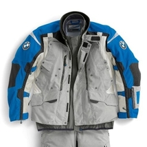 BMW Motorrad Rallye Suit ,Grey/Blue Jacket and GREY/black PANT Motorcycle RIDE - £397.42 GBP