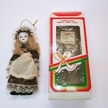 Vintage Porcelain Doll Victorian Hand Painted Christmas Holiday Tree Decoration - £7.41 GBP