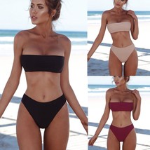 Women Bandeau Bandage Bikini Set Push-Up Brazilian Swimwear Beachwear Sw... - £23.76 GBP