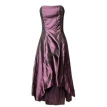 Jessica Mcclintock Gunne Sax Womens Gown Dress Purple Midi High Low Strapless 3 - £36.64 GBP