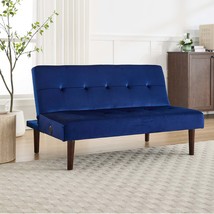Modern Flannel Foldable Sofa Bed: Adjustable Back &amp; USB Charge - $170.99