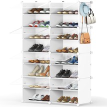 Shoe Storage, 8-Tier Shoe Rack Organizer For Closet 32 Pair Shoes Shelf ... - £67.93 GBP