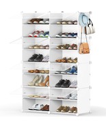 Shoe Storage, 8-Tier Shoe Rack Organizer For Closet 32 Pair Shoes Shelf ... - £68.10 GBP