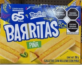 3X MARINELA BARRITAS PINA PINEAPPLE COOKIE BARS - 3 BOXES of 268g EA. -F... - $30.95