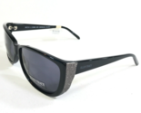 Ellen Tracy Sunglasses BERMUDA Black Square Frames with Gray Lenses - £37.27 GBP