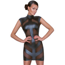 Black Dress With See Through Inserts - £57.38 GBP