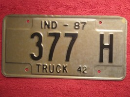 (Choice) LICENSE PLATE Truck Tag 42 1987 INDIANA 377H 378 379 380  etc [... - £4.08 GBP