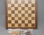 Wooden Wood Chess Game Set With Complete Set Of Carved Wood Pieces - £63.33 GBP