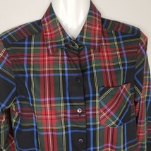 Orvis Womens Shirt Size 6 Plaid Black Red Blue Carefree Button Down Long... - £14.61 GBP