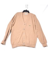 Vintage IZOD  LACOSTE Tan Button Front Cardigan Sweater Mens Large - $47.81 CAD
