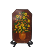 VTG 70’ Hand Painted Yellow Daisies Flowers on Wood ART Wall Plaque Sign... - $462.61 MXN