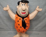 Vintage 70s Era Ceramic Fred Flintstones, Handpainted 12&#39;&#39; Tall Flintstones - $123.49