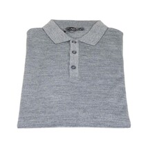 Mens PRINCELY Soft Merinos Wool Sweater Knits Lightweight Polo 1011-40 Mid Gray image 6