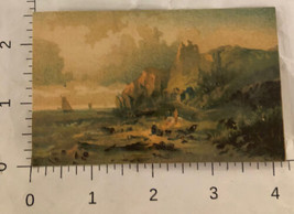Victorian Trade Card Landscape And Sailboat Mountain VTC 8 - £3.94 GBP