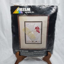 Prism 1983 Cock Of The Walk Sculptured Stitchery Embroidery Partially Worked - £11.84 GBP