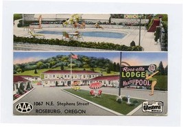 Rose Etta Lodge Business Card Roseburg Oregon 1950&#39;s Best Western - £9.34 GBP