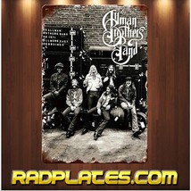 Vintage style Man Cave Garage Allman Brothers Band Aluminum Metal Sign 8x12 - £15.80 GBP