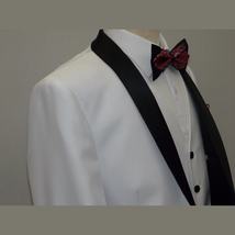 Men's Lorenzo Bruno Shawl Tuxedo Slim 3 Piece Shiny Formal Suit S6501V White image 6