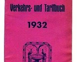 Baden Badener 1932 Transport and Tariff Booklet Germany Travel - $54.39