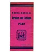 Baden Badener 1932 Transport and Tariff Booklet Germany Travel - £42.78 GBP