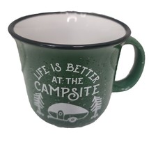 Mug Life is Better At The Campsite Green Speckled Soup - £7.70 GBP