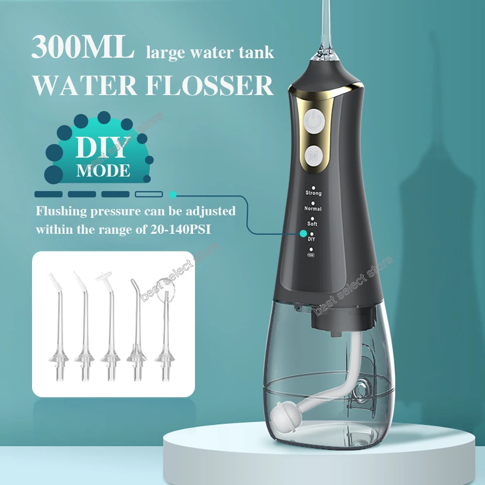Portable Irrigator Dental Floss DIY Mode 5 Jets Water Flosser Pick Mouth... - $44.63