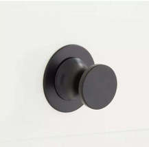 New 4&quot; Black Chauvet Solid Brass Round Cabinet Knob by Signature Hardware - $14.95