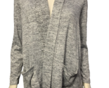 Style &amp; Co. Gray Marled Long Sleeve Open Knit Cardigan Size M - $12.34