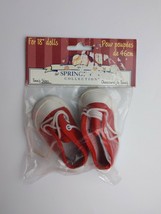 1996 RED &amp; WHITE SNEAKERS-TENNIS SHOES -FITS 18&quot; Doll - £7.81 GBP