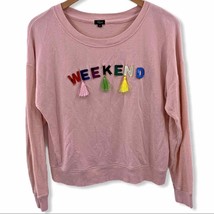 Rails pink Weekend sweatshirt metallic lettering XS - £25.32 GBP