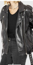 REBECCA MINKOFF  Moto Jacket, Black Biker Motorcycle Softest faux  L Nwt￼ Coat - £139.52 GBP