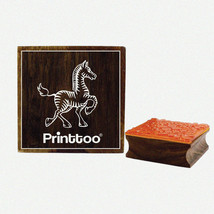 2x2 Inch Wooden Rubber Stamp with Horse Pattern for Scrapbooking - Brown - $32.62