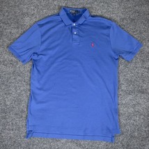 Vintage Polo Ralph Lauren Shirt Mens Large Blue Short Sleeve Soft Cotton... - $13.72