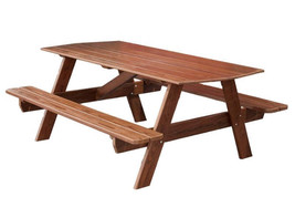 6&#39; PICNIC TABLE - Amish Solid Red Cedar Outdoor Furniture - £1,100.53 GBP