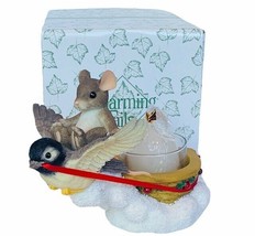 Charming Tails figurine Fitz Floyd mouse anthropomorphic Silent Night Votive NIB - £39.04 GBP