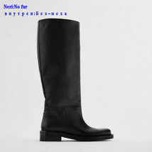Oots european autumn winter knight boots knee high genuine leather shoes wear resisting thumb200