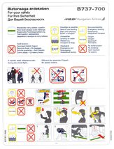 MALEV HUNGARIAN AIRLINES | 737-500 | 2003 | Safety Card - $5.00