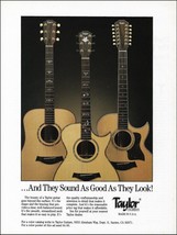 1991 Taylor 6-string &amp; 12-string acoustic guitar advertisement 8 x 11 ad... - £3.56 GBP