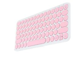 inote Korean English Bluetooth Slim Keyboard Wireless Compact Mini (Pink) image 4