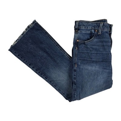 Ariat Jeans Womens Size 32S High Rise Flare Italian Denim Raw Hem Blue Pants Item image 3