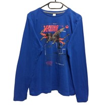  Disney Star Wars X-Wing Fighter Dark Blue Long Sleeve T Shirt Size 170/176 - £10.97 GBP